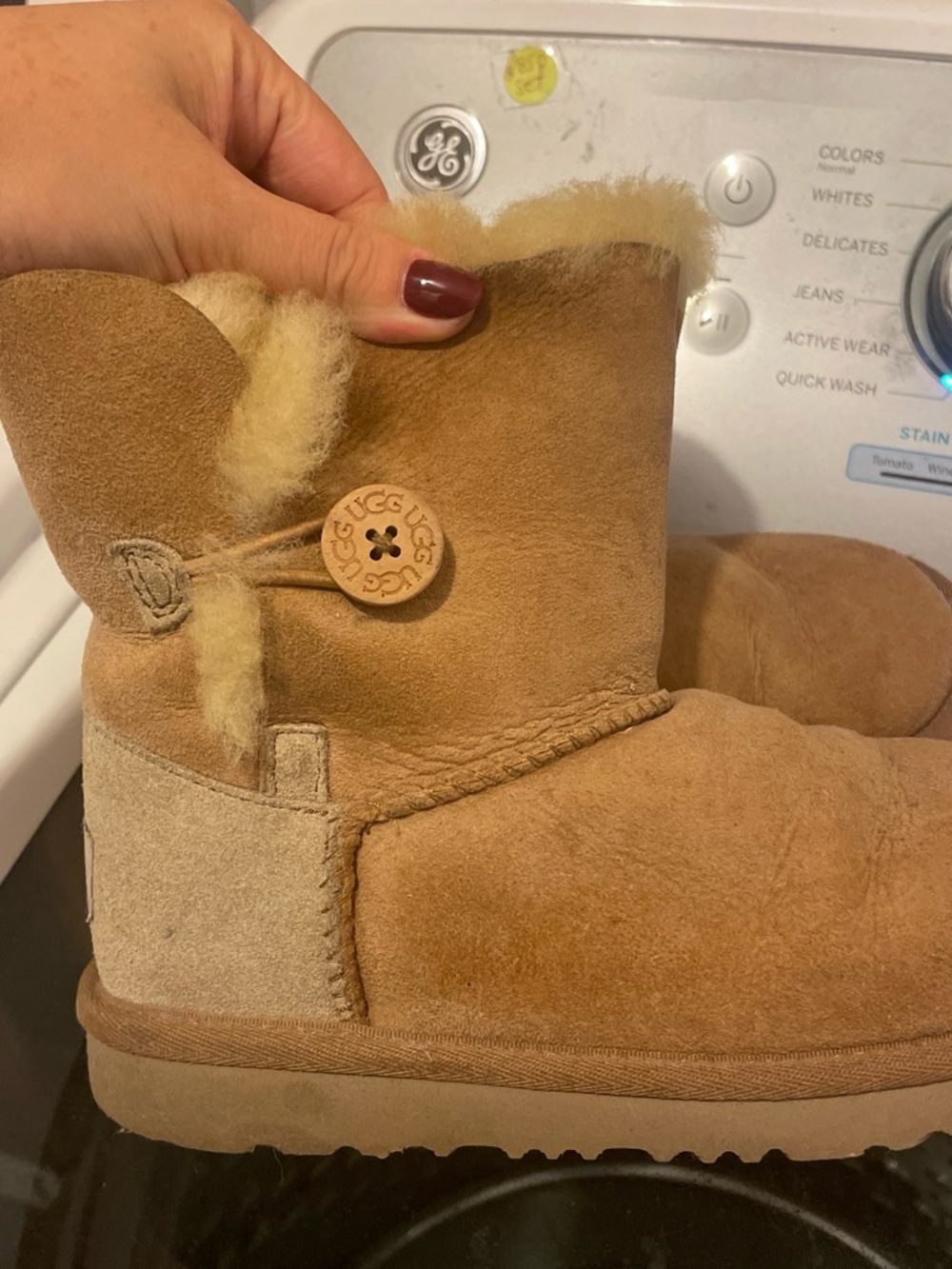 Little Girl one button ugg boot